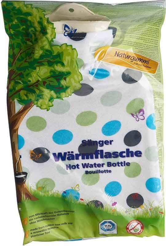 SÖNGER Wärmflasche Naturkau Plüsc 2l Tupfen