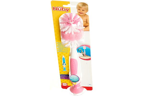 Nuby Flaschenbürste Premium inkl. Saugerbürste mit Saugfuss