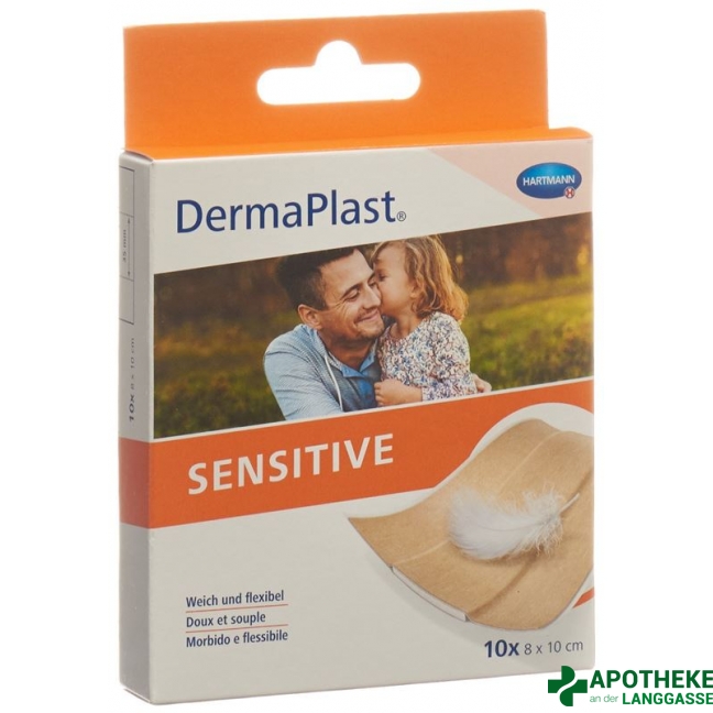 Dermaplast Sensitive Schnellverband 8x10cm hautfarbig 10 Stück Dermaplast Sensitive Schnellverband 8x10cm hautfarbig 10 Stück