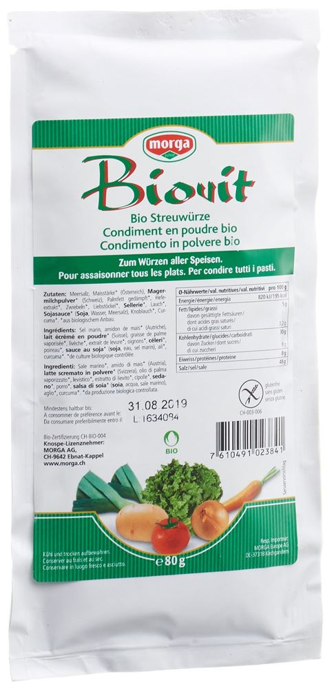 MORGA BIOVIT Streuwürze Bio Btl 80g MORGA BIOVIT Streuwürze Bio Btl 80g