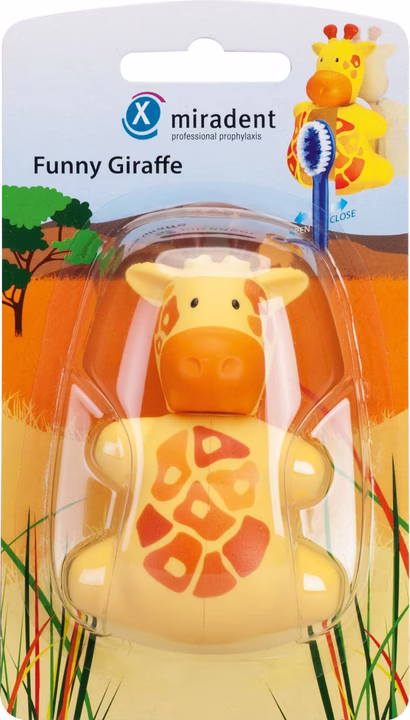 MIRADENT Funny Animals Zahnbürstenhalter Giraffe