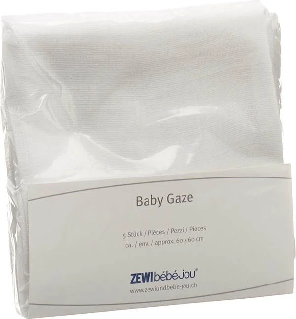ZEWI BABY GAZE 9/7 Windeln 60x60cm 5 Stück