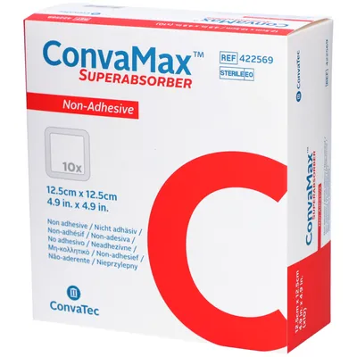 ConvaMax Superabsorb 12.5x12.5cm nicht adhäsiv 10 Stück