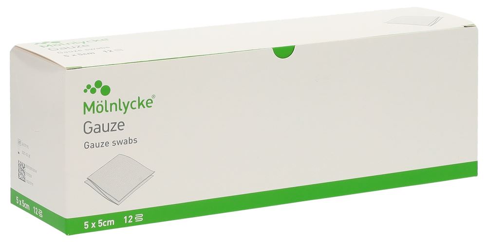 MÖLNLYCKE Gazekomprressen 5x5cm 12lagig steril 50 Btl 2 Stück