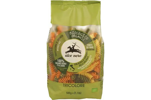 ALCE NERO Spiralen Tricolore Hartweizen hell 500g