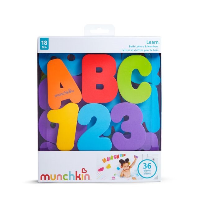 MUNCHKIN Bade Buchstaben & Zahlen 36 Stück