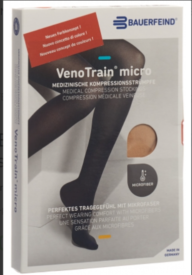 Bauerfeind VT MICRO AD KKL2 M p/l geschlossene Fussspitze creme 1 Paar