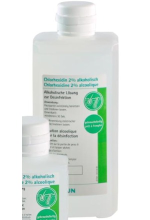 B. BRAUN Chlorhex 2 % ungef?rbt 20 x 250ml