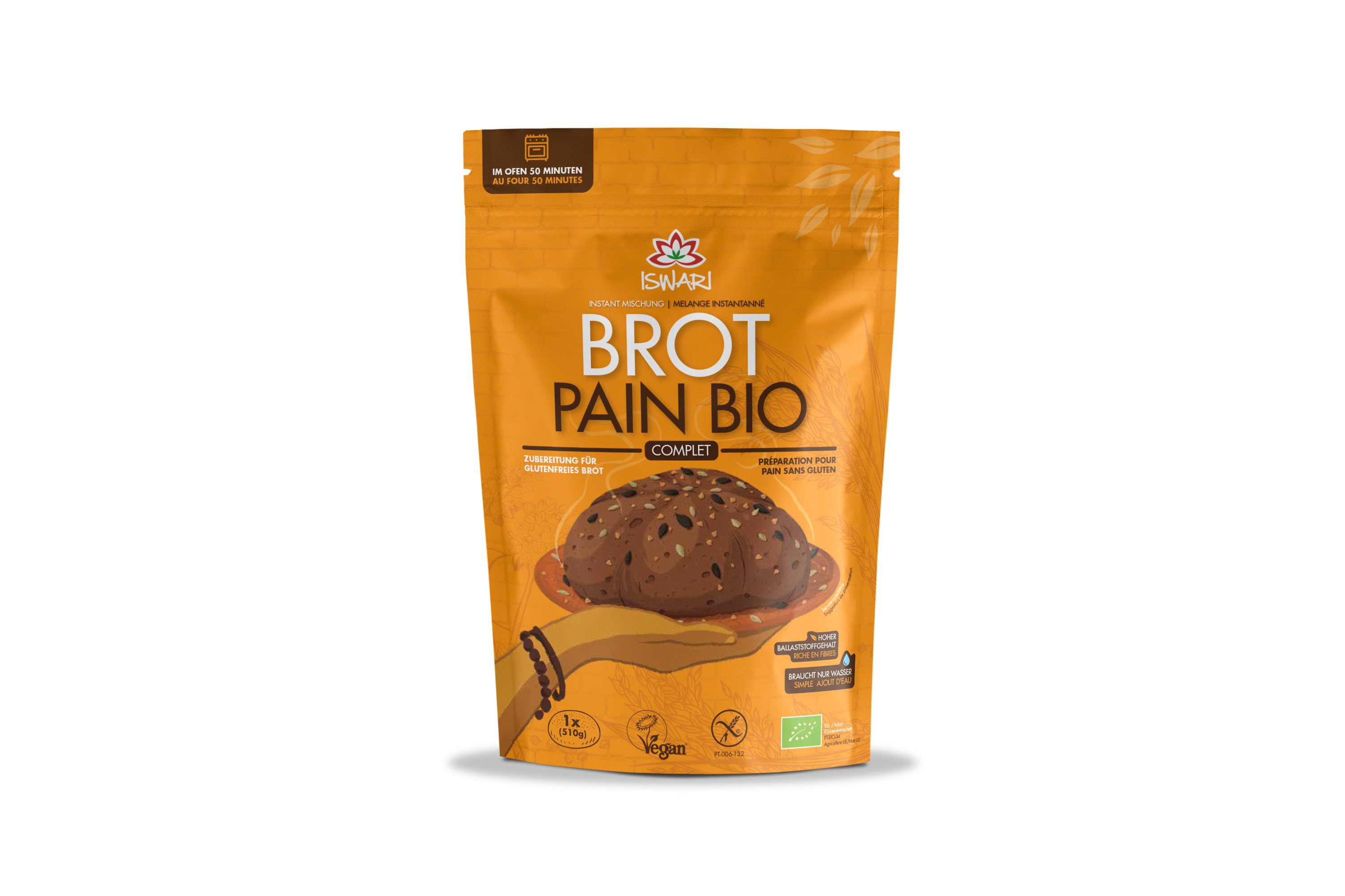 ISWARI Instant Bread Mix Original BIO Btl 300g ISWARI Instant Bread Mix Original BIO Btl 300g