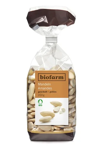 Biofarm Mandeln geschält ganz 200g