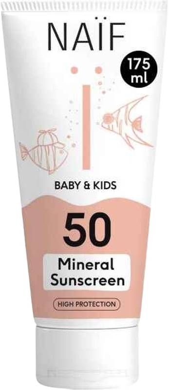NAIF Baby&Kids Mineral Sunscreen SPF50 Tb 175ml NAIF Baby&Kids Mineral Sunscreen SPF50 Tb 175ml
