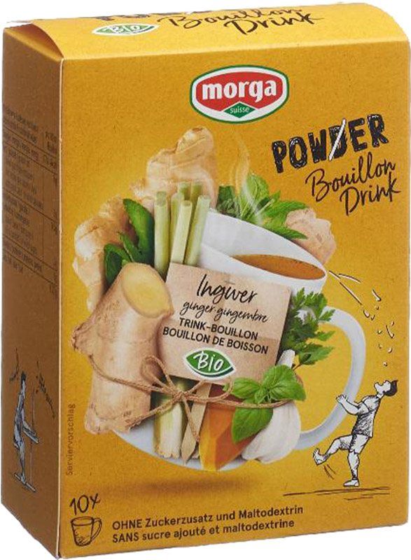 Morga PowerPowder BouillonDri Ingw Bio 10 Btl 4g
