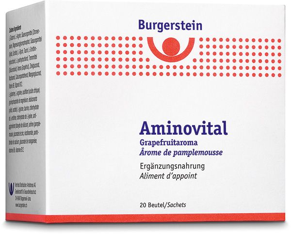 BURGERSTEIN Aminovital Pulver Grapefruitaroma 20 Beutel BURGERSTEIN Aminovital Pulver Grapefruitaroma 20 Beutel