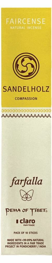 FAIRCENSE Räucherstäbchen Sandelholz/Compas 10 Stück