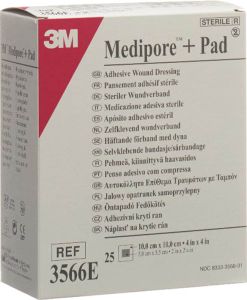 3M Medipore+Pad 10x10cm Wundkissen 5x5.5cm 25 Stück 3M Medipore+Pad 10x10cm Wundkissen 5x5.5cm 25 Stück