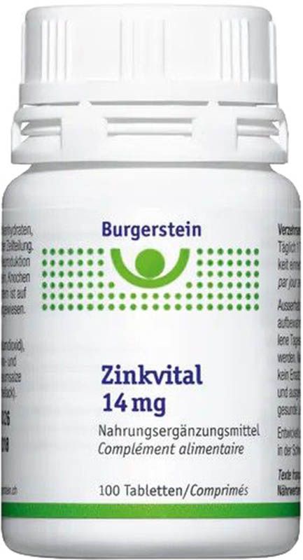 BURGERSTEIN Zinkvital Tabletten 14mg 100 Stück BURGERSTEIN Zinkvital Tabletten 14mg 100 Stück