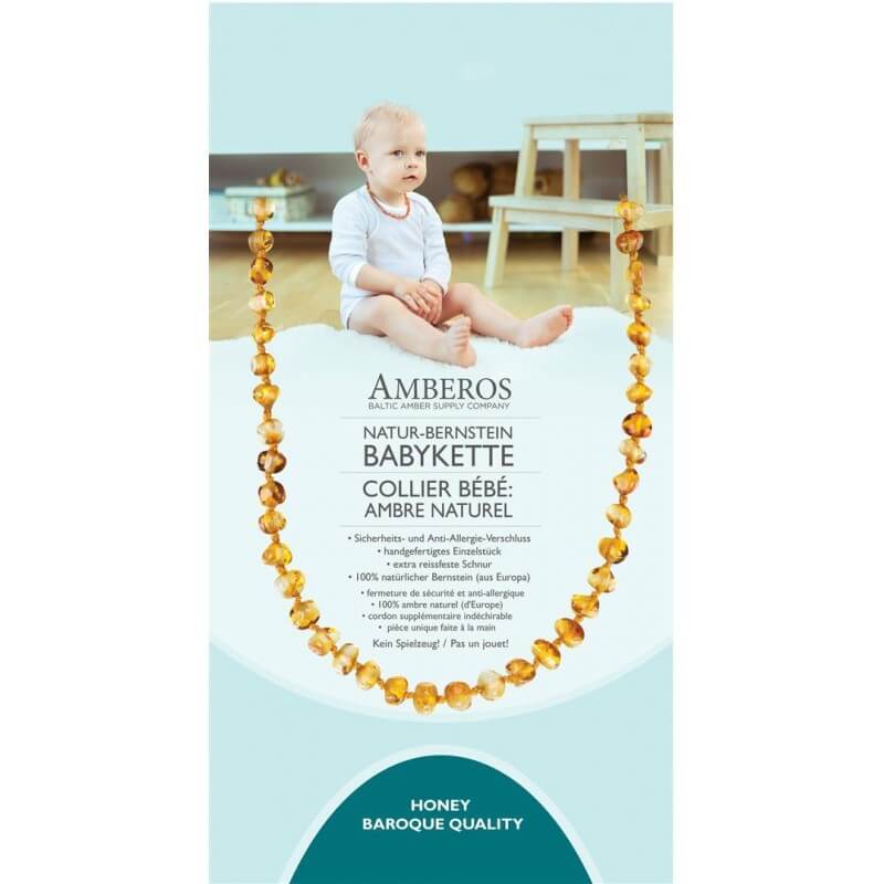 AMBEROS Natur Bernsteinkette Baby Baroque Honey AMBEROS Natur Bernsteinkette Baby Baroque Honey