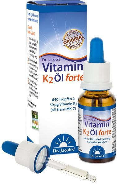DR. JACOB'S Vit K2 Oel fort 50mcg MK7 20ml