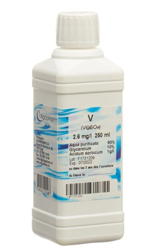 OLIGOPHARM Vanadium Lös 2.6 mg/l 250ml