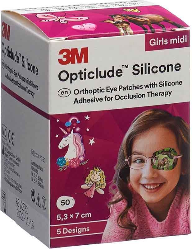 3M OPTICLUDE Silicone Augenpflaster 5.3x7cm Midi Girl 50 Stück 3M OPTICLUDE Silicone Augenpflaster 5.3x7cm Midi Girl 50 Stück