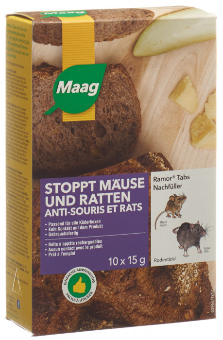 RAMOR Rodentizid Tabs Nachfüller 10 x 15g