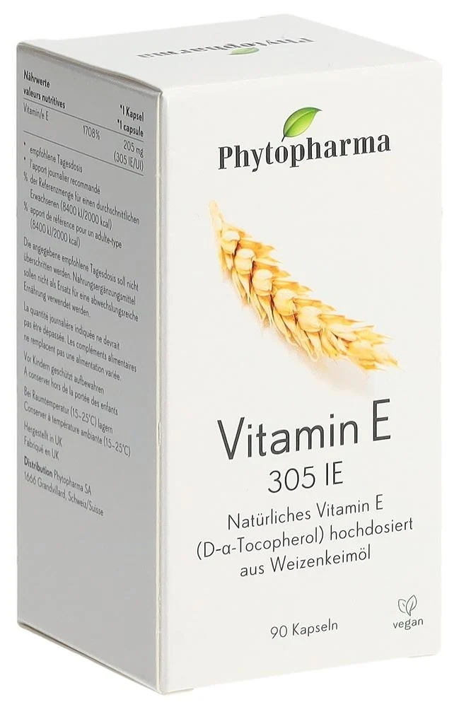 PHYTOPHARMA Vitamin E Kapseln 305 IE Ds 90 Stück