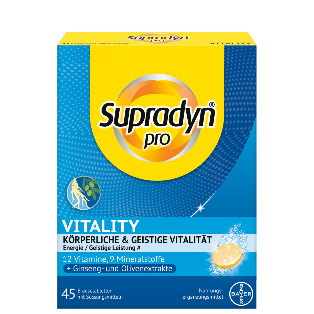 Supradyn® pro Vitality Brausetabletten 45 Stück Supradyn® pro Vitality Brausetabletten 45 Stück