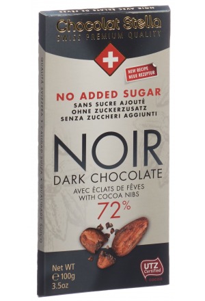 Chocolat Stella Schokolade Noir 72% 100g
