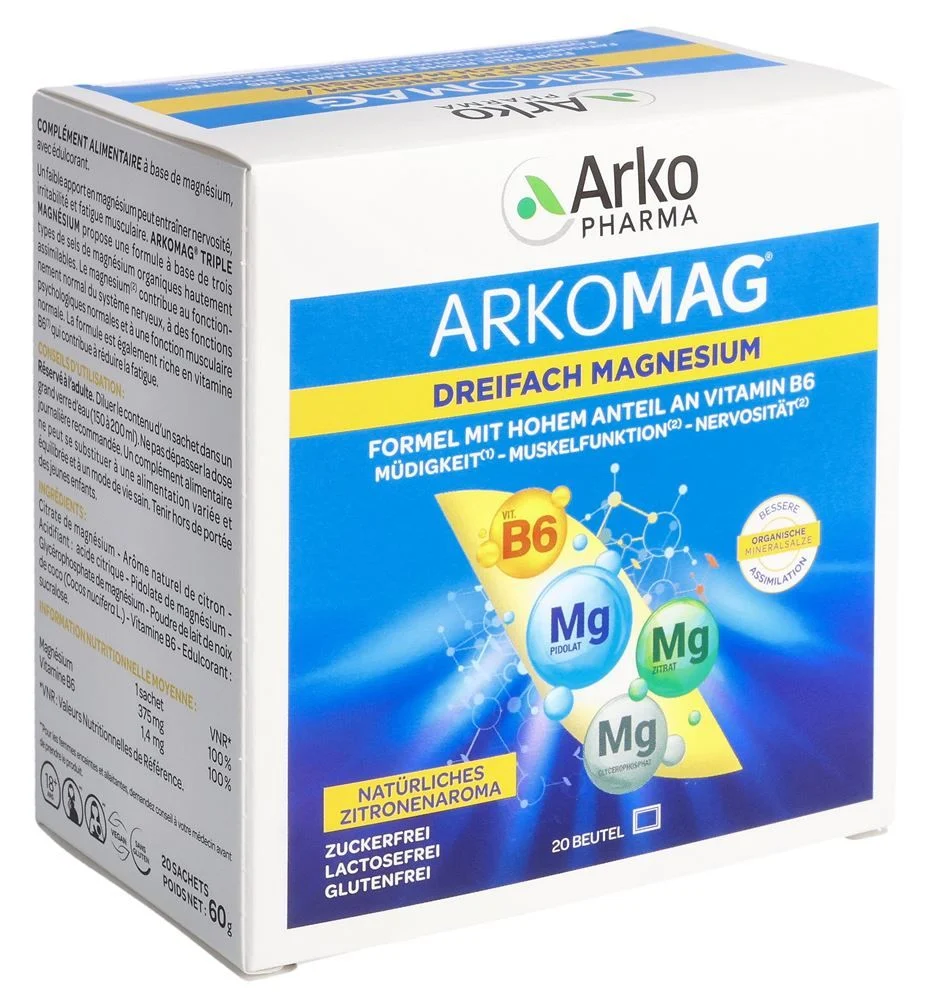Arkomag Dreifach Magnesium Btl 20 Stück