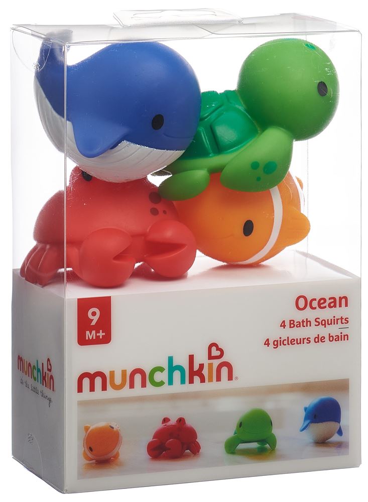 MUNCHKIN Spritztiere zum Baden 9M+ Ocean 4 Stück