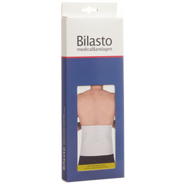 Bilasto Bauchbandage Herren XL weiss mit Micro-Klettverschluss
