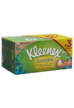 Kleenex Balsam Taschentücher Box Trio 3 x 56 Stk