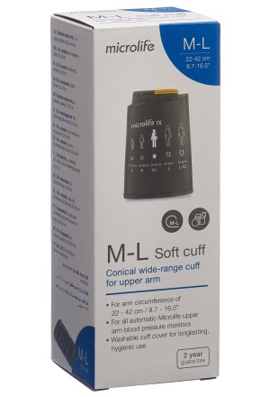 Microlife Soft Manschette Oberarm M-L 22-42cm anthrazit Microlife Soft Manschette Oberarm M-L 22-42cm anthrazit
