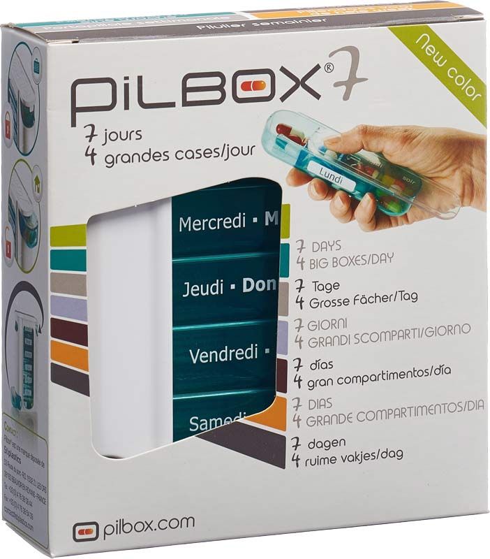 Pilbox 7 Medikamentenspender 7 Tage italienisch Pilbox 7 Medikamentenspender 7 Tage italienisch