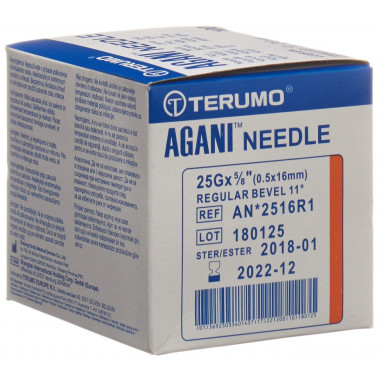 Terumo Agani Einmalkanüle 25G 0.5x16mm orange 100 Stück Terumo Agani Einmalkanüle 25G 0.5x16mm orange 100 Stück