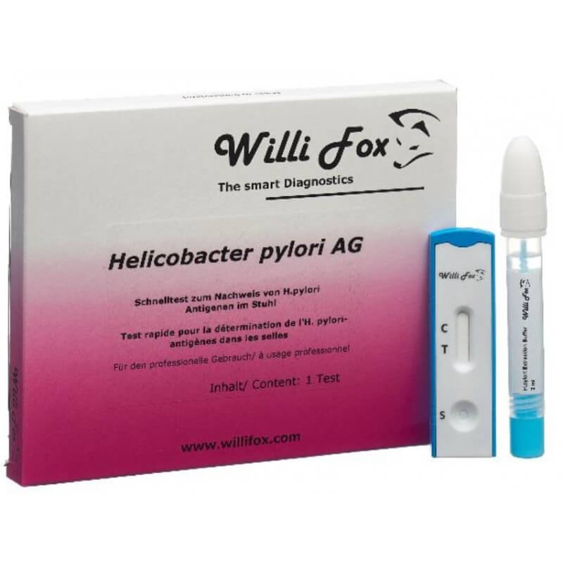 Willi Fox Helicobacter Pylori Stuhl Test (1 Stück) Willi Fox Helicobacter Pylori Stuhl Test (1 Stück)