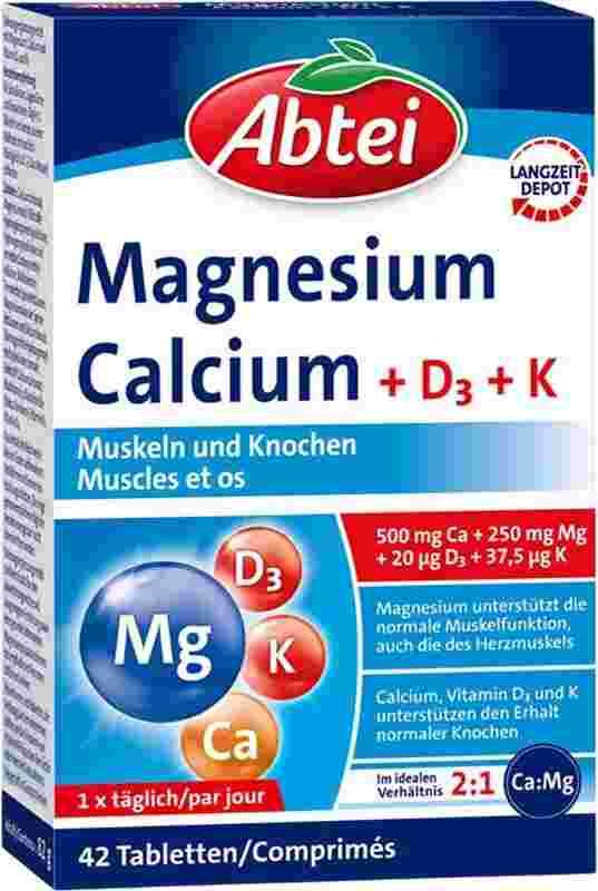 ABTEI Magnesium+Calcium+D3+K Tabletten Blist 42 Stück ABTEI Magnesium+Calcium+D3+K Tabletten Blist 42 Stück