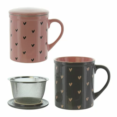 HERBORISTERIA Packung mit 2 Tassen Heart Grey&Rose HERBORISTERIA Packung mit 2 Tassen Heart Grey&Rose