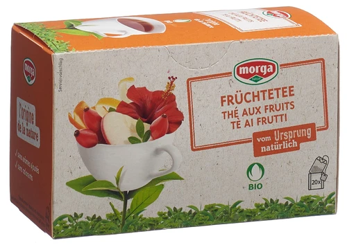 Morga Früchtetee mit Honig Bio Knospe Beutel 20 Stück