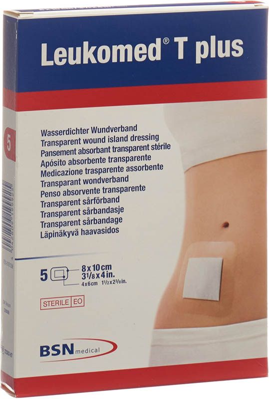 Leukomed T plus transparenter Wundverband 8x10cm mit Wundauflage 5 Stück Leukomed T plus transparenter Wundverband 8x10cm mit Wundauflage 5 Stück