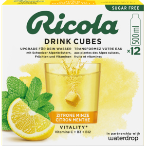 Ricola Drink Cubes Zitrone Minze ohne Zucker 26.4g