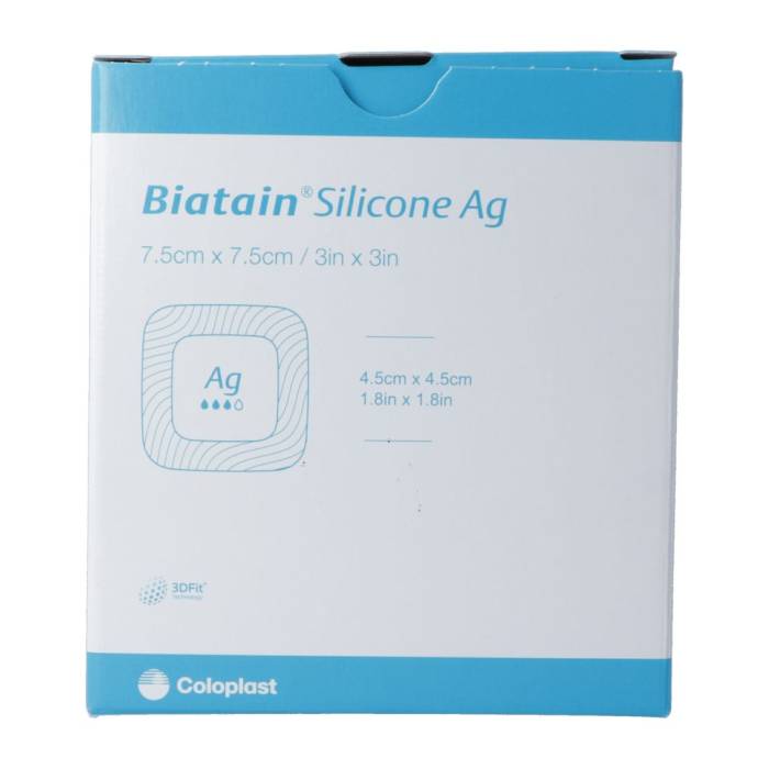 BIATAIN Silic Ag Schaumv 7.5x7.5cm selbsth 5 Stück