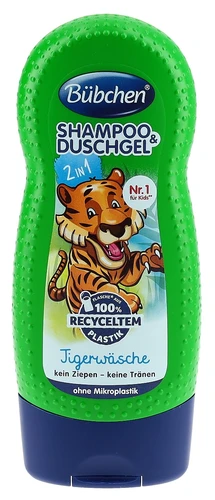 BÜBCHEN Kids 2 in 1 Tigerwäsche Flasche 230ml