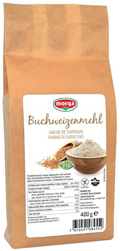 Morga Buchweizenmehl Bio glutenfrei 400g Morga Buchweizenmehl Bio glutenfrei 400g