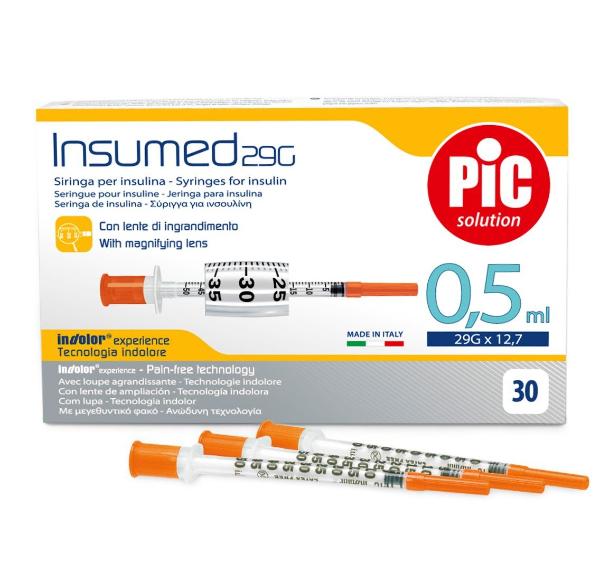 PIC INSUMED Spritze Insulin 0.5ml Lu Nadel 30 Stück