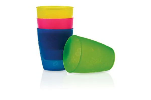 Nuby Trinkbecher Set 300ml mikrowellen geeignet 4 Stück