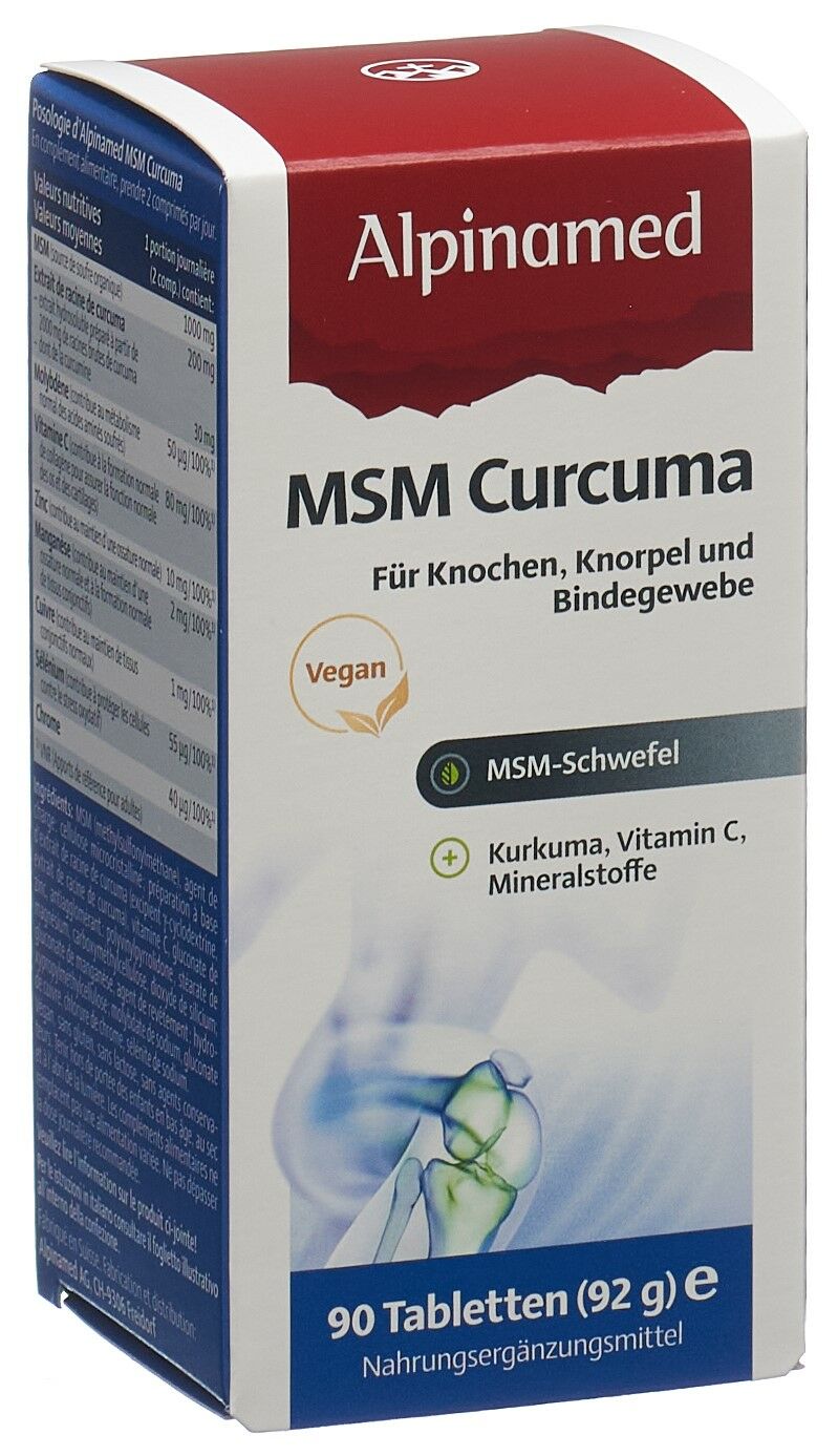 ALPINAMED MSM Curcuma Tabletten 90 Stück ALPINAMED MSM Curcuma Tabletten 90 Stück