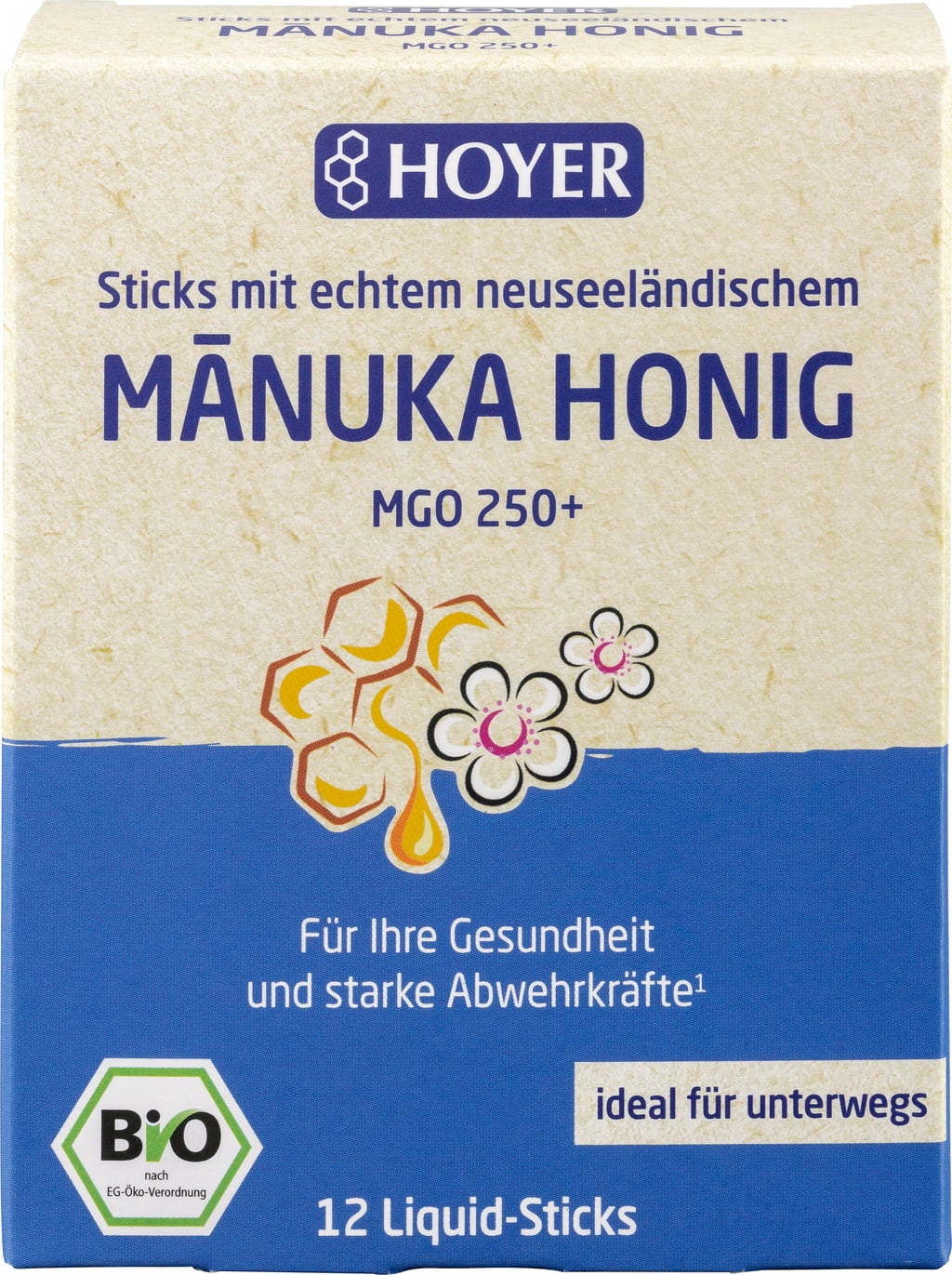 HOYER Manukahonig Stick Bio 12 Stück