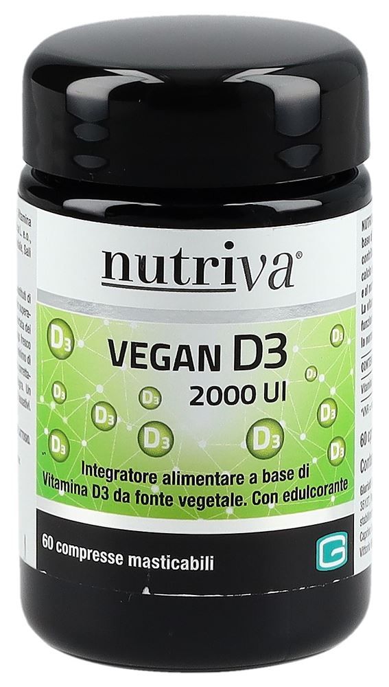 NUTRIVA Vegan D3 Kautablatten 2000 I.U. 60 Stück NUTRIVA Vegan D3 Kautablatten 2000 I.U. 60 Stück