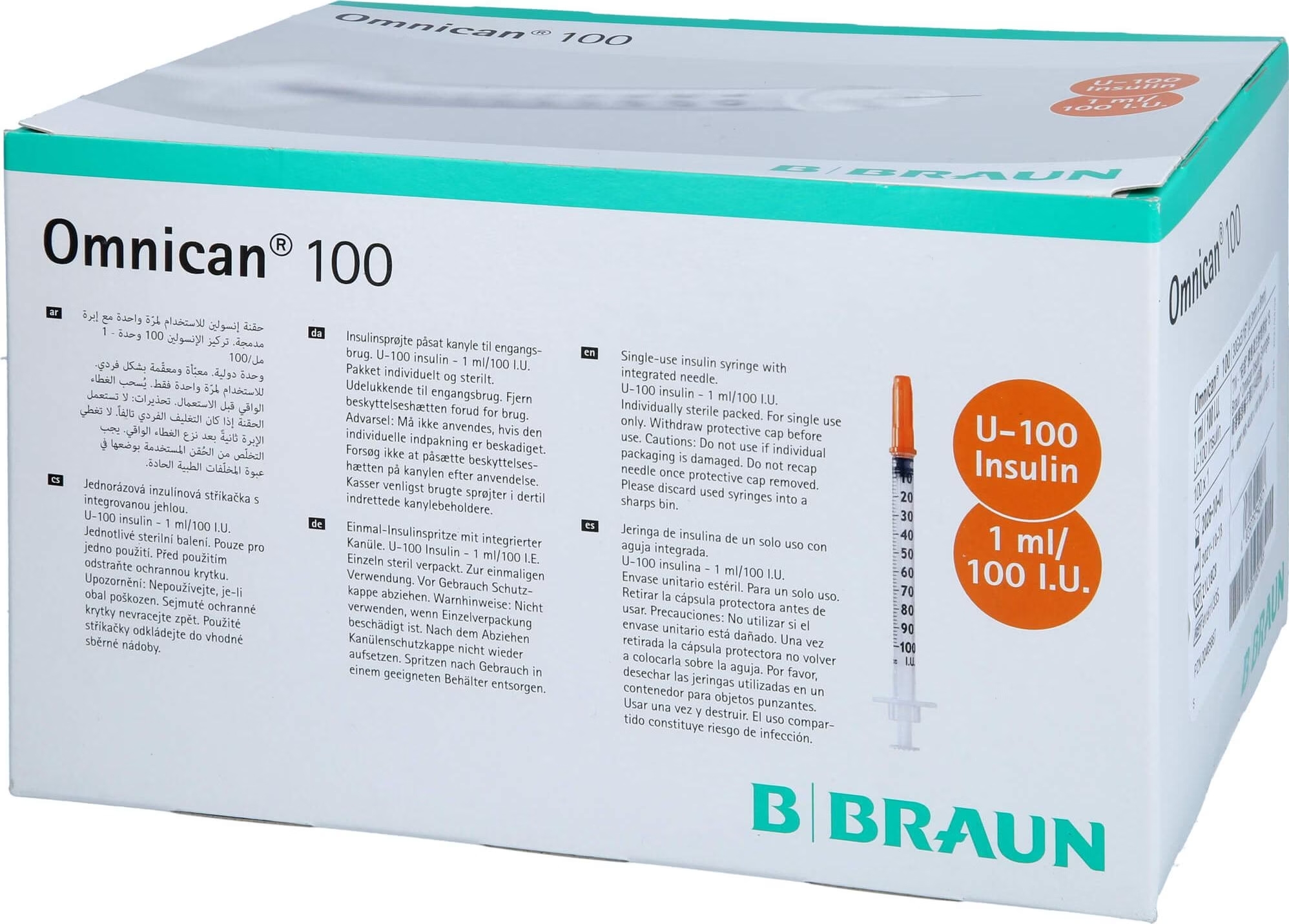 OMNICAN Insulin 100 1ml 0.3x8mm G30 einz 100x